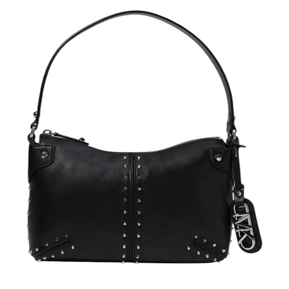 MICHAEL Michael Kors Astor Large Pouchette golden Studded Leather Shoulder Bag